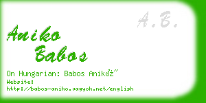 aniko babos business card